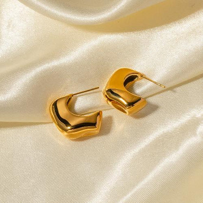 18k gold plated ear studs