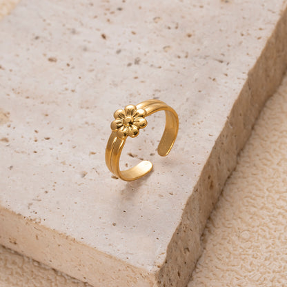 18k gold plated open ring