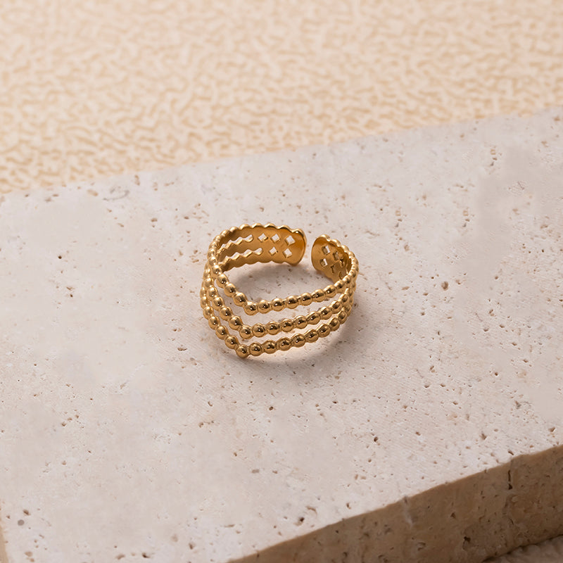 18k gold plated open ring