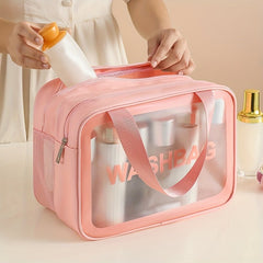 Double-layer Large Capacity Toiletry Bag Dry And Wet Separation Cosmetics Bag Portable Multi-functional Waterproof Storage Bag - Rachellebags
